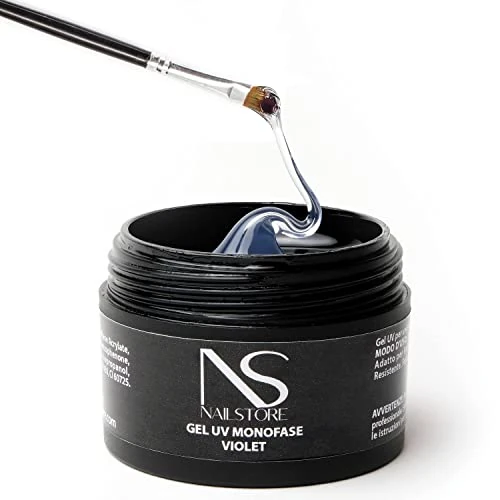 Offerta a tempo: NAILSTORE - Gel UV Led Costruttore Monofasico Clear Violet – evita l’ingiallimento unghie - media densità – autolivellante – adatto per ricostruzione unghie con cartine e per refill (30g) - 0.00% da 16.99 € a 16.99 €