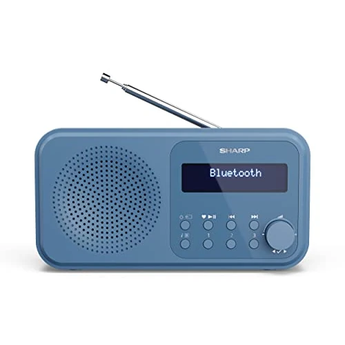 Beperkte aanbieding: SHARP DR-P420 Draagbare digitale radio (DAB/DAB+/FM met RDS, USB, Bluetooth 5.0, 3,5 mm jack/wekkerfuncties), blauw van 30.76 EUR naar 30.76 EUR (besparing 0%)