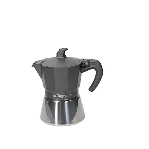 Tognana Ultra Class Induction Mocha Coffee Maker, 3 Cups, Grey