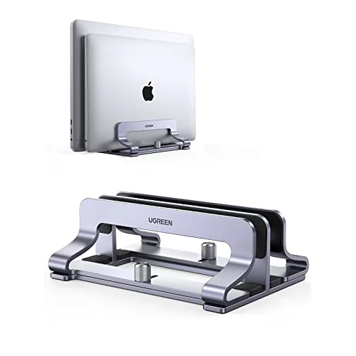 Zeitlich begrenztes Angebot: UGREEN Vertikaler Laptop Ständer Aluminium 2 Slot Vertikal Stand Vertikaler MacBook Ständer Platzsparende Halterung für MacBook Pro/Air, iPad, Huawei, Surface, Dell, HP und andere von 23.52 € auf 18.02 € (23% Rabatt)