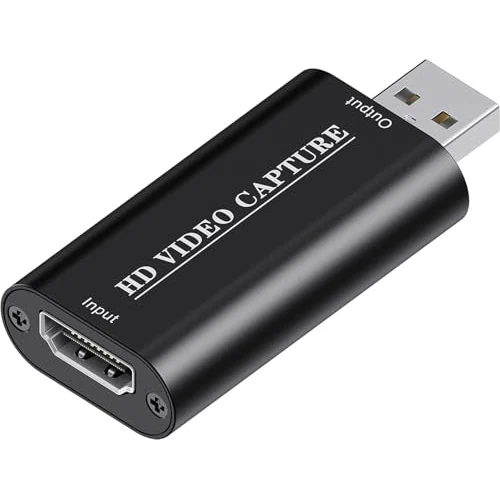 4K HDMI video capture-kaart, game capture-kaart, cam link kaart, video capture-apparaat HDMI naar USB 2.0 voor gaming, streaming, compatibel met Nintendo Switch, PS3/4, Xbox One