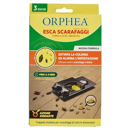 Offerta a tempo: Orphea, Esca Scarafaggi, Insetticida Gel per Blatte, Estirpa la Colonia ed Elimina l'Infestazione, Confezione da 3 Pezzi - 21% da 6.32 € a 4.99 €