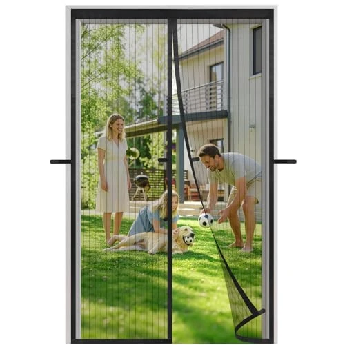 Offerta a tempo: Meet Beauty Zanzariera Magnetica per Porte Finestre 100x210 cm, Design Antivento di Terza Generazione, Rete Fine, Chiusura Automatica, Nero - 41% da 21.99 € a 12.99 €
