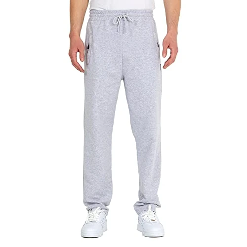 Offerta a tempo: COMEOR Pantaloni da Jogging da Uomo in Cotone – Pantaloni Sportivi da Jogging da Uomo | Pantaloni per Il Tempo Libero con Tasche con Cerniera, Grigio., S - 0.00% da 17.23 € a 17.23 €
