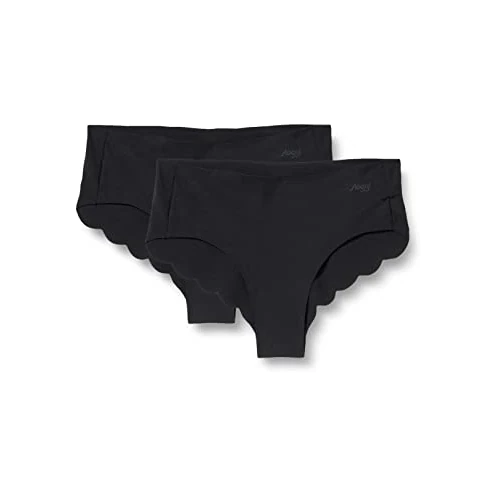 sloggi Mujer Zero Microfibre 2.0 H Short 2P, Negro, M