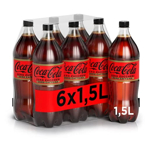 Offerta a tempo: Coca-Cola - Zero Zuccheri e Zero Caffeina - 6 Bottiglie x 1.5L — 23% da 12,33 € a 9,45 €
