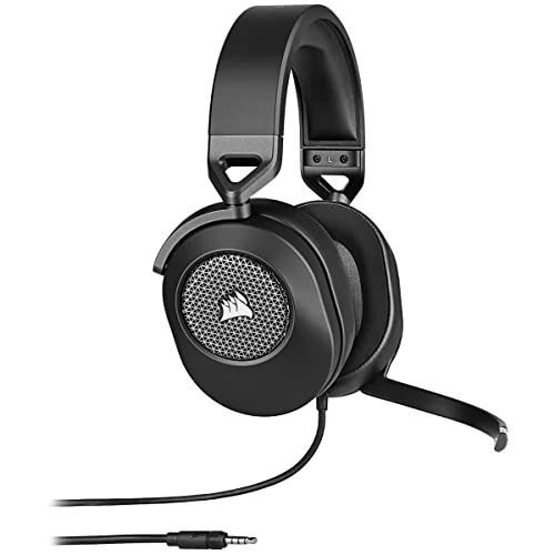 Corsair HS65 SURROUND Auriculares Multiplataforma con Cable para Juegos - Sonido envolvente Dolby 7.1 - SonarWorks SoundID -Compatible iCUE - PC, Mac, PS5, PS4, Xbox, Nintendo Switch, Móvil - Carbono