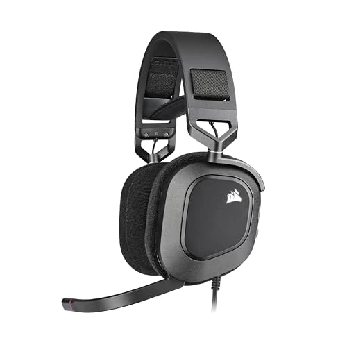 Limitiertes Angebot: Corsair HS80 RGB USB Gaming-Headset mit Dolby Audio 7.1-Surround-Sound (Mikrofon in Broadcast-Qualität, Ohrmuscheln aus Memory-Schaumstoff, Hi-Fi-Sound, Robuste Konstruktion) Karbon, Schwarz von 129.99 EUR auf 90.23 EUR (Spare 31%)