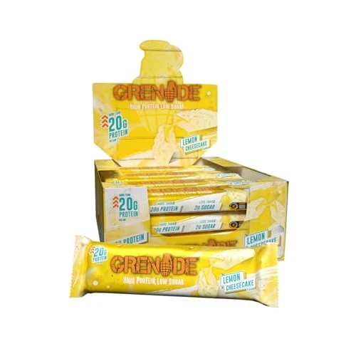 Grenade High Protein, Low Sugar Bar - Lemon Cheesecake, 12 x 60 g