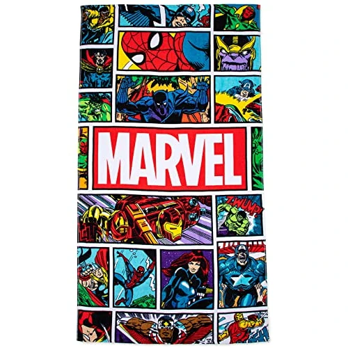 Offerta a tempo: Jay Franco Marvel Comics Fumetto d'Epoca 86cm x 162cm Grande Asciugamano da Spiaggia in 100% Cotone/Telo Mare - 0.00% da 27.99 € a 27.99 €