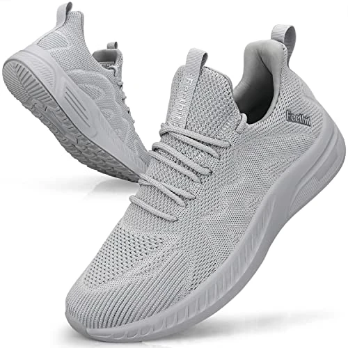Offerta a tempo: Feethit Scarpe Uomo Running Sportive Corsa Palestra Tennis Sneaker Grigio45 - 32% da 39.99 € a 27.06 €