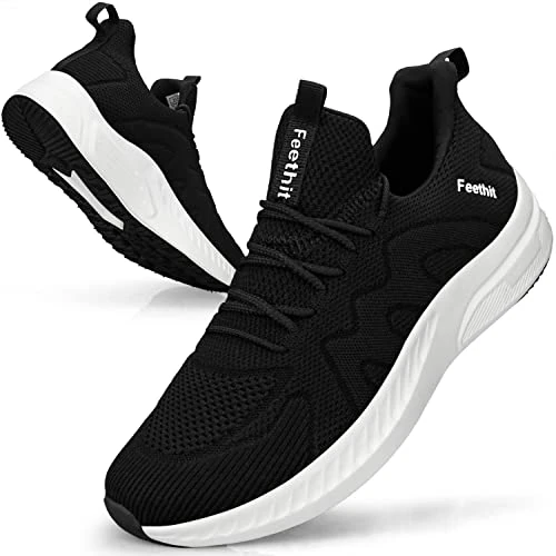 Oferta limitada: Feethit Zapatillas Hombre Caminar Running Deportes Tenis Negro Blanco 40 | Ideales para correr, gimnasio, senderismo, trabajo, ciclismo, viajes, conducción, ocio y actividades cotidianas de 39.99 € a 32.99 € (ahorro 18%)