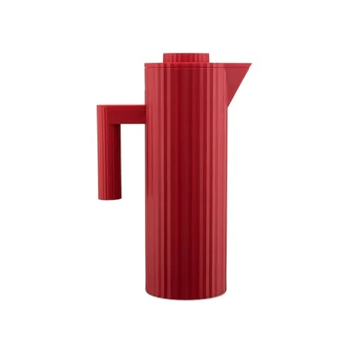 Offerta a tempo: Alessi Plissé MDL12 R - Caraffa termica in resina termoplastica con interno in vetro termico a doppia parete, colore: Rosso - 40% da 89.00 € a 53.40 €