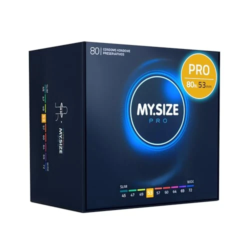 Offerta a tempo: MY.SIZE PRO Preservativi ELITE taglia 3, 53 mm, 80 pezzi, vestibilità perfetta e dimensioni adatte a tutti - 36% da 54.95 € a 34.95 €