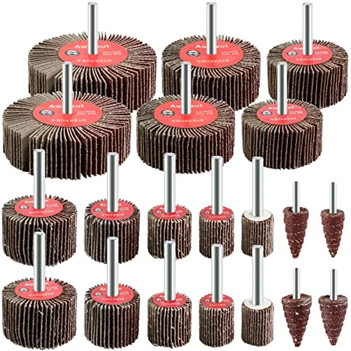 Tijdelijke aanbieding: Awutzut Lamellen-slijpset, korrel 80, lamellenslijper, schuuropzetstuk voor boormachine, accuschroevendraaier, rechte schuurmachine (20 stuks) van 19.99 € naar 19.99 € (0.00% korting)
