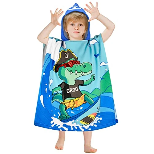 Offerta a tempo: BTNEEU Asciugamano Poncho da Bambino Poncho Mare Bambino per 2-6 Anni - 35% da 21.99 € a 14.39 €