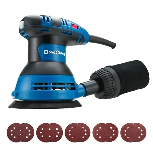 Offerta a tempo: Dong Cheng Levigatrice Orbitale 300W, 125 mm, 6 velocità | 4.000-12.000 giri/min, raccoglipolvere, 10 fogli di carta abrasiva. Ideale per legno e fai da te - 0.00% da 39.98 € a 39.98 €