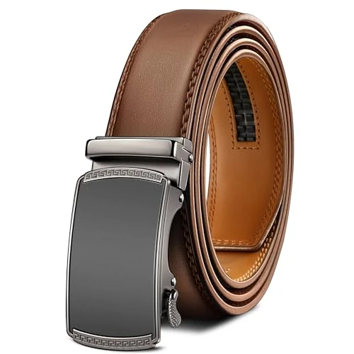 Limited-time offer: BULLIANT Men's Belt, Leather Ratchet Belt for Men Dress 1 3/8",Trim to Fit(Red Brick-28-34" Waist Adjustable) from 26.99 £ to 22.94 £ (save 15%)