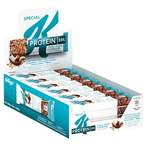 Special K 7118996000 Barritas de Proteina con Coco, Cacao y Anacardos, 18 x 35g