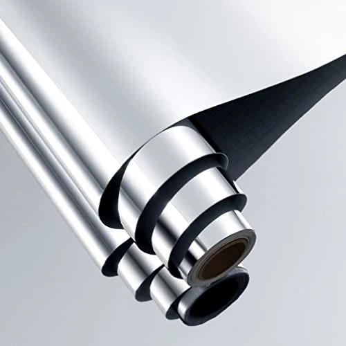 FunStick 30CM X 2M Spiegelfolie Selbstklebend Möbel Klebespiegel für die Wand & Schrank Klebefolie Deko Selbstklebende Vinylfolie für Plotter Smart Plotterfolie Vinyl Folie für Cricut joy zum Basteln