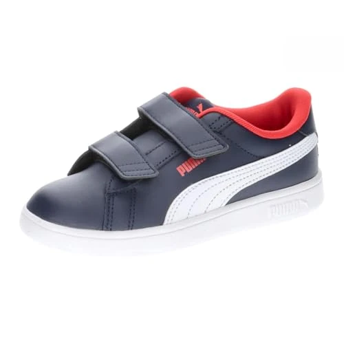 Offerta a tempo: PUMA Unisex Kids' Fashion Shoes SMASH 3.0 L V PS Trainers & Sneakers, PUMA NAVY-PUMA WHITE-FOR ALL TIME RED, 34 - 38% da 39.95 € a 24.59 €