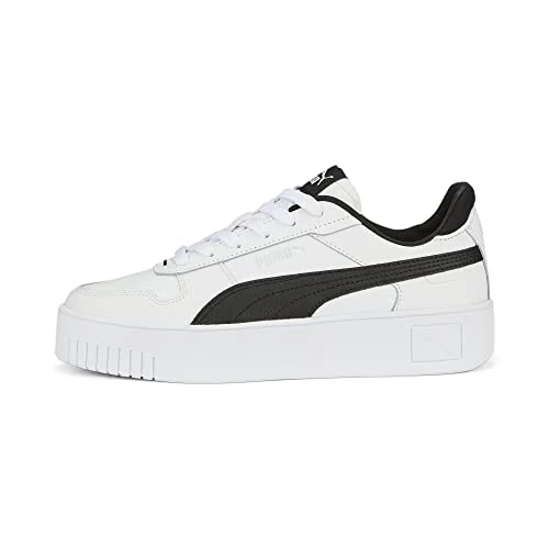 PUMA Women Carina Street Scarpe da ginnastica, Puma White Puma Black Puma Silver, 42.5 EU