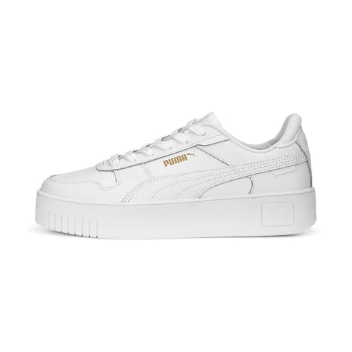 Limited-time offer: PUMA Women's Carina Street Trainers, PUMA White-PUMA White-PUMA Gold, 10.5 UK from 54.00 £ to 54.00 £ (save 0.00%)