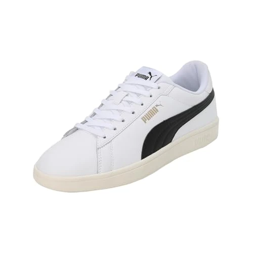 Offerta a tempo: PUMA Smash 3.0 L, Scarpe da ginnastica Unisex-Adulto, Multicolore (PUMA White-PUMA Black-PUMA Gold-Frosted Ivory), 37 EU - 57% da 59.95 € a 25.86 €