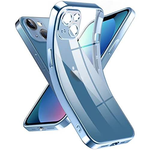 Oferta limitada: Supdeal Transparente Crystal Funda para iPhone 13, Case Silicona Anti Amarillo Carcasa Bumper Militar Antigolpes Capa Protector Cámara Estuche Ligera Ultra Fina Slim, 6,1", Azul de 16.99 EUR a 16.99 EUR (ahorro 0%)