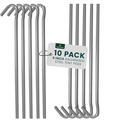 Offre limitée : CUQOO Piquets de Tente 9 Pouces Ultra-Résistants – Piquets de Sol en Acier Galvanisé Durable – Piquets Métalliques Antirouille pour Camping, Tonnelles, Randonnée et Plein Air – Lot de 10 de 8.99 EUR à 8.99 EUR (remise 0%)