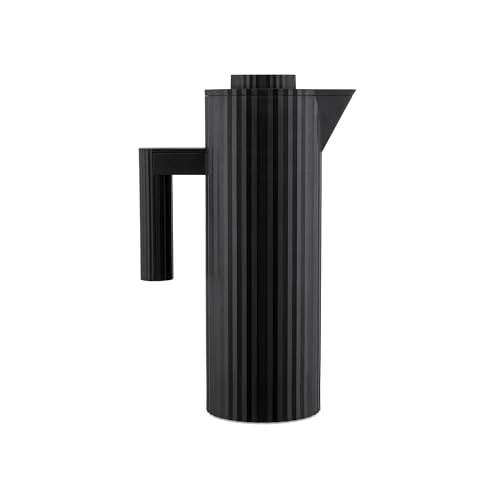 Limitiertes Angebot: Alessi Plissé MDL12 B - Design Isolierkanne, Doppelwandiges Inneres Isolierglas, aus Thermoplastischem Harz, 100 cl, Schwarz von 89.00 EUR auf 62.96 EUR (Spare 29%)
