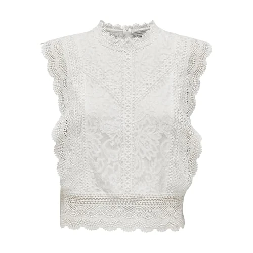 Oferta limitada: Only ONLKARO S/L Lace Top WVN, Camiseta sin Mangas De Las Mujeres, Cloud Dancer, L de 39.99 € a 24.23 € (ahorro 39%)