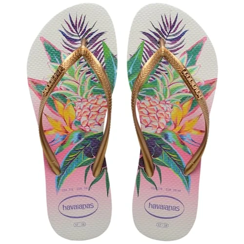 Tijdelijke aanbieding: Havaianas Aloha, Flip Flop Heren, Wit Wit Groen, 35/36 EU van 19.48 EUR naar 19.48 EUR (korting 0%)