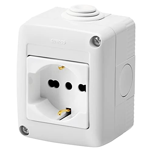Offre limitée : Gewiss Boîte complet équipements System Protect, avec prise 2P+T 16 à bivalente, Standard italien/Allemand, IP40, Gris Ral 7035 de 17.63 € à 17.63 € (0.00% de remise)