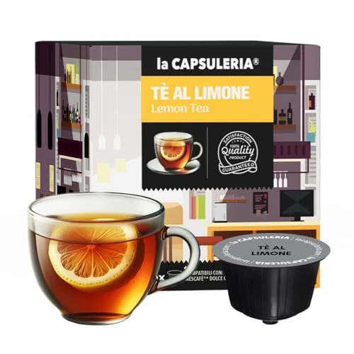 Offre limitee: THÉ AU CITRON (96 Capsules) compatible avec Nescafé Dolce Gusto, Lot de 6 x 16 Capsules (96 portions tot) - la Capsuleria de 27.99 EUR a 22.48 EUR (economie 20%)