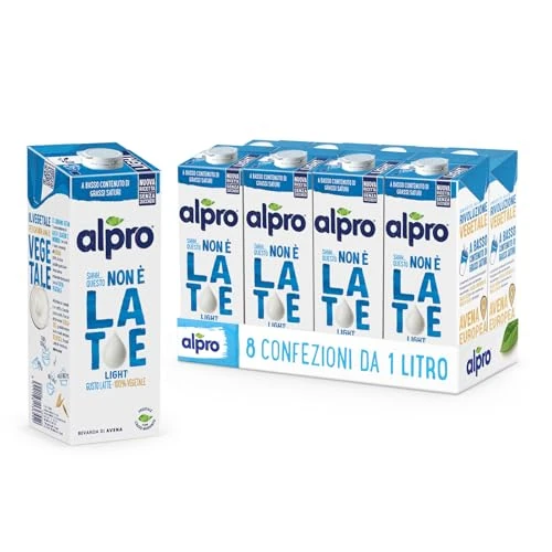 Alpro Bebida De Avena 100% Vegetal - THIS IS NOT M*LK Light - Pack de 8 x 1L
