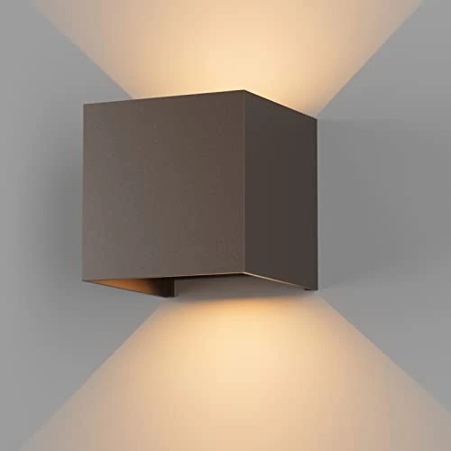 Offerta a tempo: K-Bright 12W Applique da Parete Interno/Esterno 3000K, Rosso ruggine - 0.00% da 29.99 € a 29.99 €