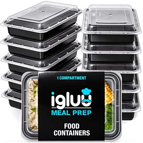 Limited offer: Igluu Meal Prep Containers Reusable (20 Pack) – Food Containers with Lids – Stackable, Microwave, Freezer & Dishwasher Safe – 28oz – 1 Compartment – BPA-Free from 34.95 EUR to 28.18 EUR (save 19%)