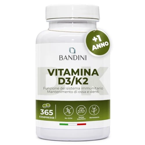Offerta a tempo: Bandini® Vitamina D3 K2 | 365 COMPRESSE (12 Mesi) — 5% da 24,90 € a 23,65 €