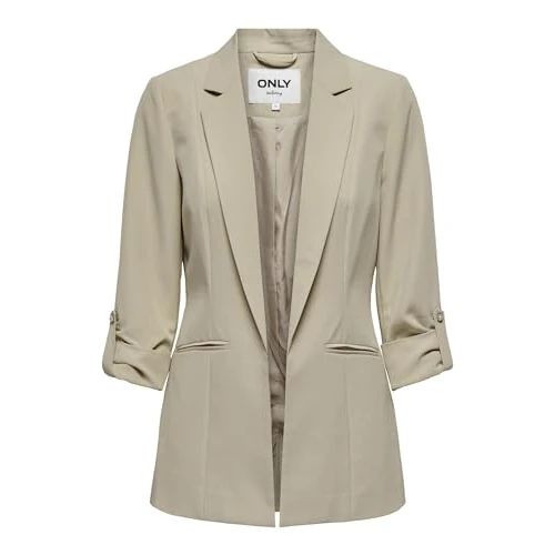 ONLY Women's Onlkayle-orleen 3/4 Blazer TLR Noos, Oxford Tan, 12