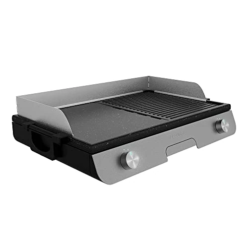 Offre limitee: Cecotec PerfectRoast 3000 Barbecue électrique en inox 3 000 W, surface de cuisson mixte, revêtement anti-adhésif Rockstone, thermostat réglable, bac ramasse-graisses 03182 de 149.00 EUR a 90.90 EUR (economie 39%)