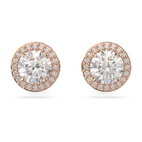 Limited offer: Swarovski Una Angelic stud earrings, Round cut, Pavé, White, Rose gold-tone Finish from 89.95 EUR to 89.95 EUR (save 0%)