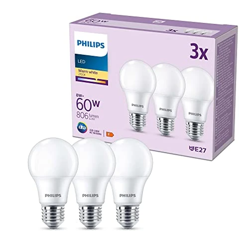 Offre limitee: Philips pack de 3 ampoules LED E27, 60W, blanc chaud de 8.99 EUR a 8.99 EUR (economie 0%)