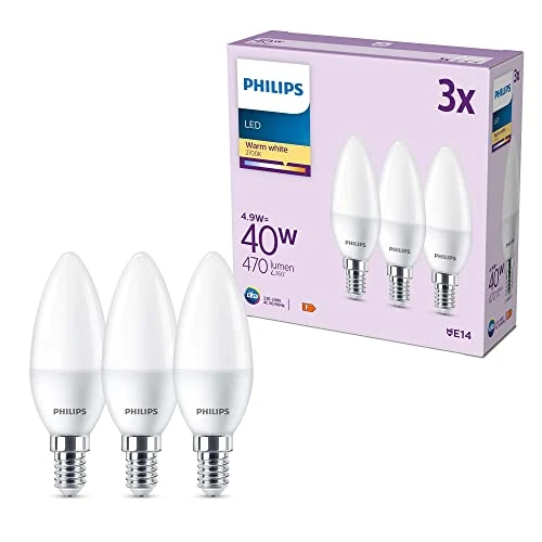 Tijdelijke aanbieding: Philips LED Lamp E14 - Warmwit Licht - 40 W - Transparant van 8.47 EUR naar 8.47 EUR (korting 0%)