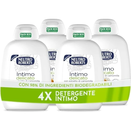 Oferta ograniczona: Neutro Roberts, Delikatny detergent do higieny intymnej z rumiankiem, w 100% naturalny – odpowiedni dla skóry wrażliwej, dla kobiet i dzieci, testowany klinicznie, 4 butelki po 200 ml z 64.47 PLN na 64.47 PLN (zniżka 0%)