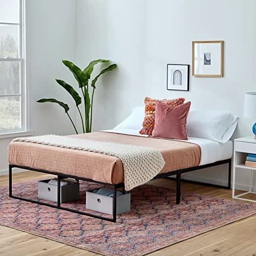 Oferta limitada: Linenspa Estructura Cama Estilo Contemporáneo – Somier con patas 180x200 cm – Cama de Metal con Lamas de Acero – Espacio Inferior de 30cm para Almacenamiento – Montaje Fácil de 113.06 € a 72.71 € (ahorro 36%)