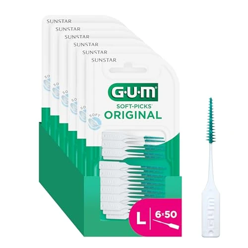 Tijdelijke aanbieding: GUM Soft Picks Original Interdentale reiniger, eenvoudige en zachte reiniging van de interdentale ruimtes, aangenaam gevoel voor gebruik, grondige plaque-verwijdering (Large, 6) van 31.66 € naar 31.66 € (0.00% korting)