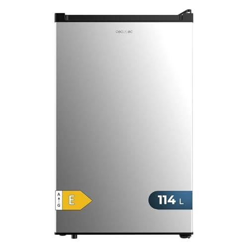 Cecotec KMini-Kühlschrank 114L - 1 Tür Bolero Coolmarket TT Origin 114 L Inox, Tischkühlschrank, Höhe 83,6 cm und Breite 50,6 cm, geringer Verbrauch, temperaturregelbar