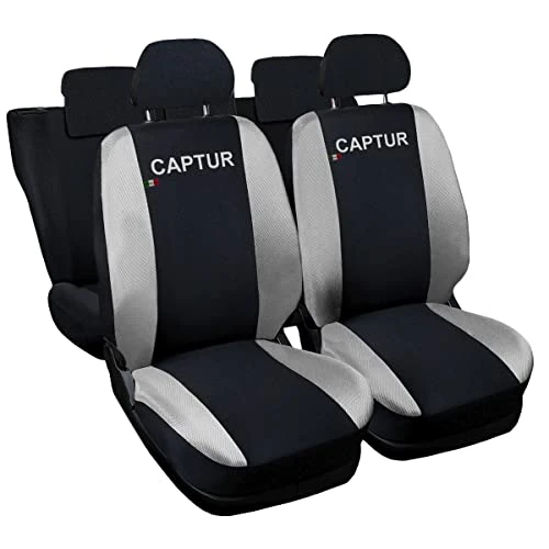 Offre limitée : Auto Accessori Lupex - Housses de siège Auto. Compatibles Housses De Siège Auto pour Captur, Noir Gris Clair, Fabriqué en Italie, Housses pour Sièges Avant Et Arrière, Intérieur De La Voiture de 50.90 € à 50.90 € (0.00% de remise)