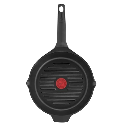 Offerta a tempo: Lagostina Aroma Grill Bistecchiera Antiaderente Rotonda in Alluminio Pressofuso Ø 26 cm, Padella Induzione, Gas e Forno con Indicatore Cottura Thermo-Signal e Rivestimento Titanium - 35% da 45.90 € a 29.99 €